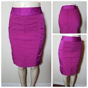 White House Black Market Magenta Pencil Skirt